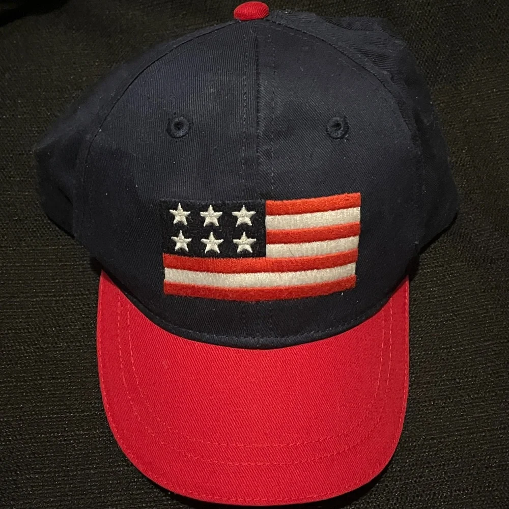 Gymboree Patriotic Baby Cap 12-24M USA Flag – Celebrate America 250 Years 🇺🇸